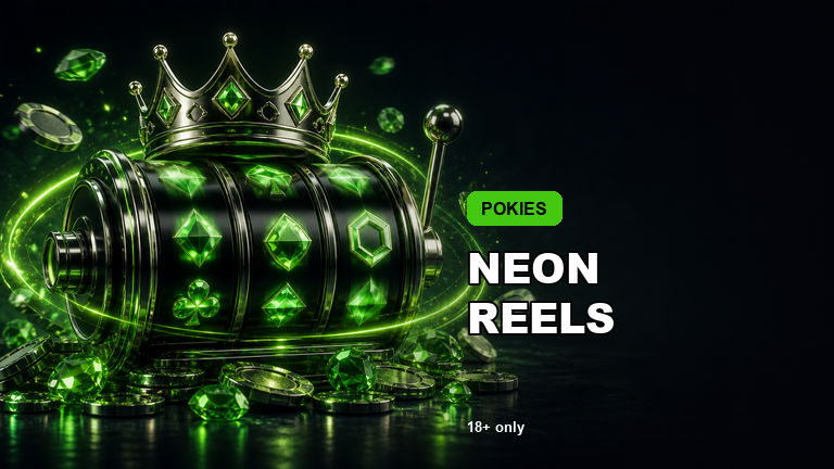 Neospin neon pokies reels and jackpot grid